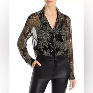 Vanessa Bruno Valmond Floral Print Ruffle Blouse